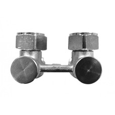 HERZ Узел подключения -3000 с возможностью закрытия, управления спереди, подключения радиатора G 3/4", угловой, с двусторонним перекрытием. 1376611