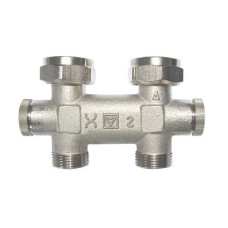 HERZ Узел подключения -3000 TP с байпасом, подключение к радиатору G 3/4, подключение к трубе M 22 x 1.5, проходной 1326631.