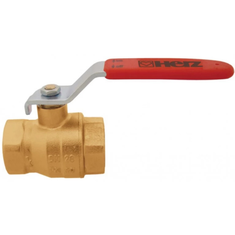 HERZ Шаровой кран ВР-ВР, с рычажной рукояткой (оцинкованная сталь), PN=25. Корпус из кованой латуни DZR, согласно EN 12420., 2". 1220626