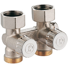 Giacomini Вузол нижнього підключення прямої, для одно- і двотрубних систем, розмір 3/4 "F x 3/4" E (R383X002)