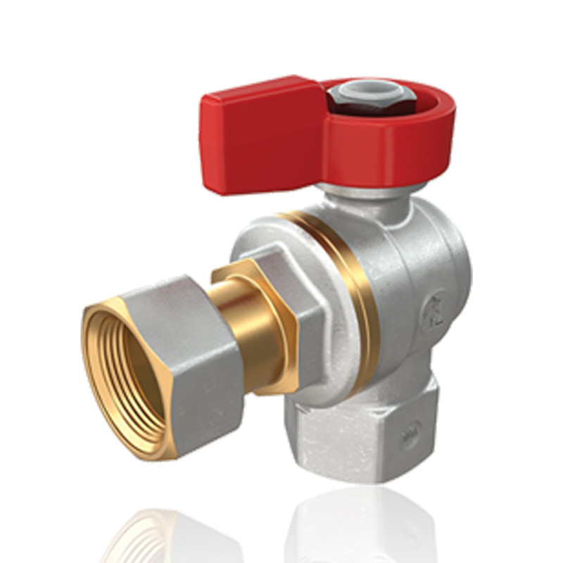 Giacomini Кран кульовий кутовий з накидною гайкою 3/4" ВВ, флажкова рукоятка (R781PX014)