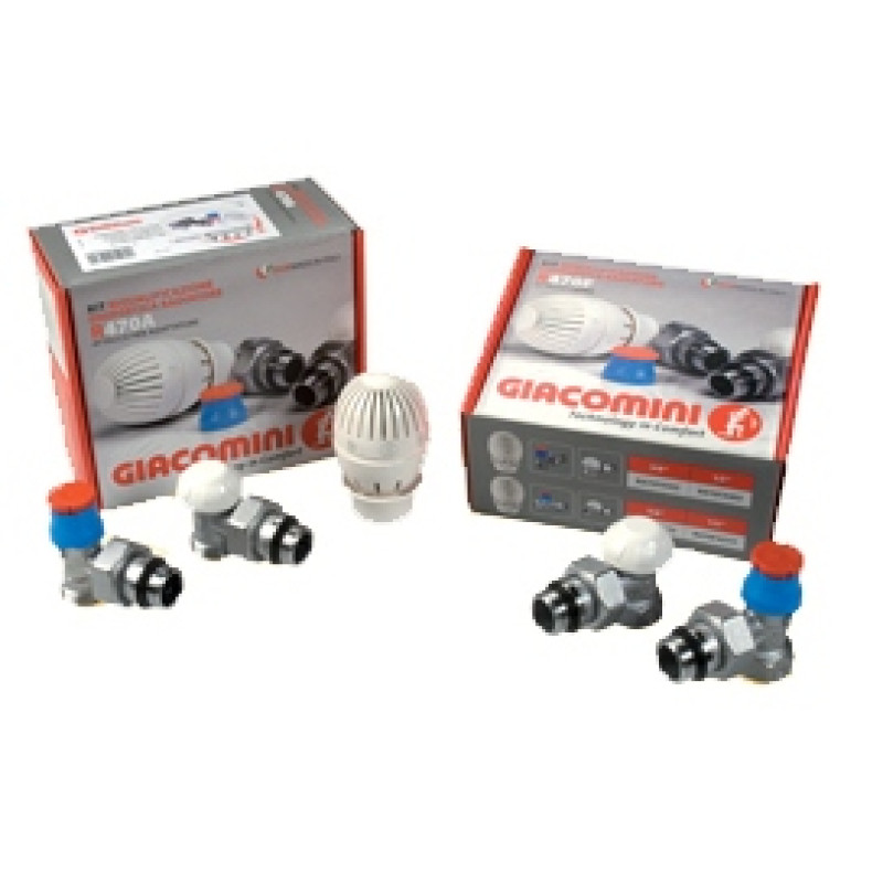 Giacomini Комплект термостатичний з зовн. різьб., розмір 1/2 "x 16 - прям. (R470AX013)