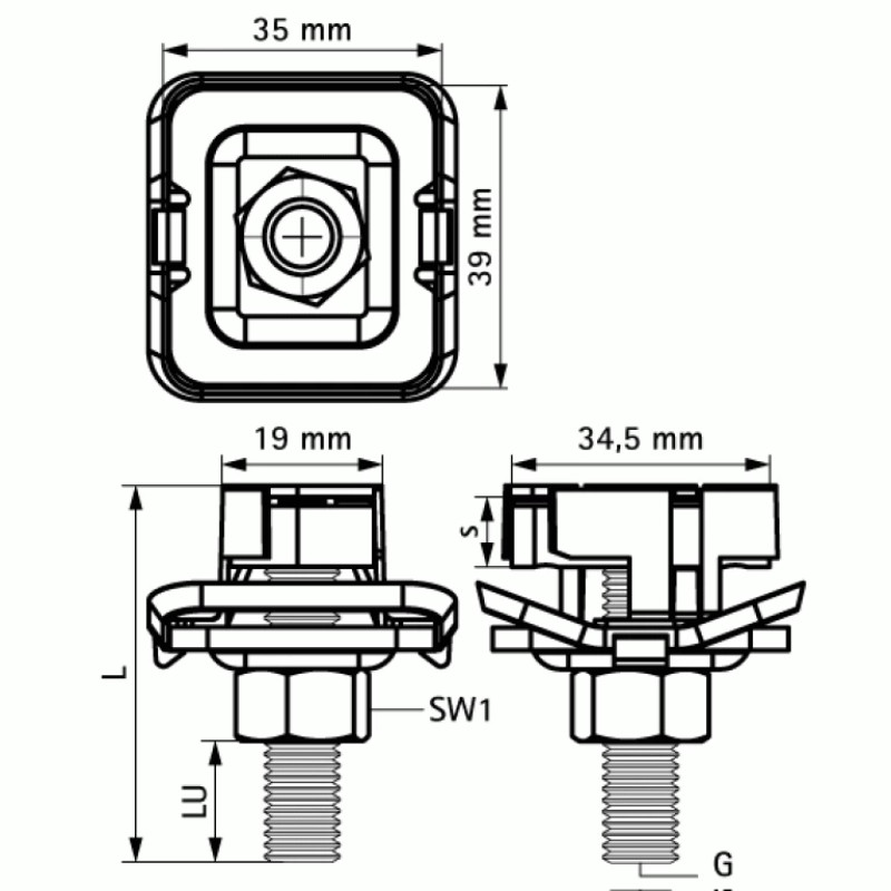 Walraven Болт швидкого монтажу BIS RapidStrut G2 (BUP1000) M8 60 mm 652785806