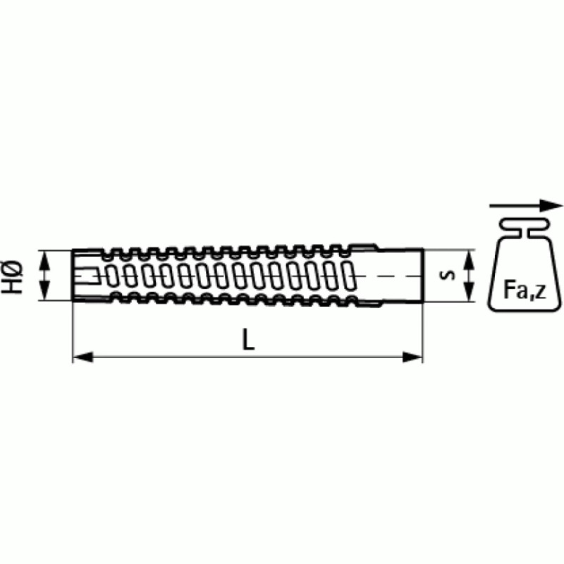 Walraven Металевий дюбель BIS 60 мм 6103860