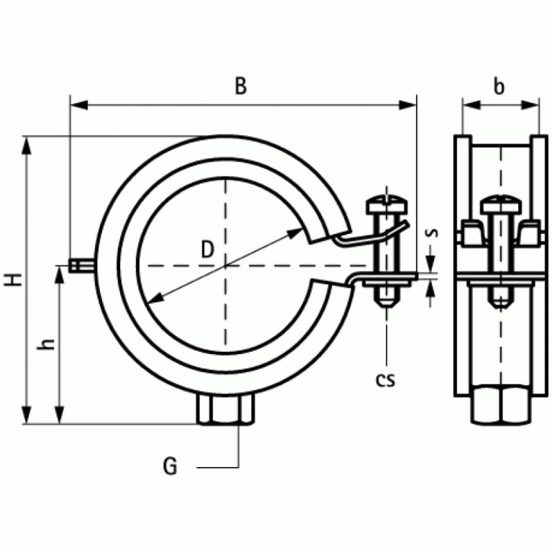 Walraven BISMAT Flash Хомут с резиновой изоляцией D 20-23 мм M8 3373023
