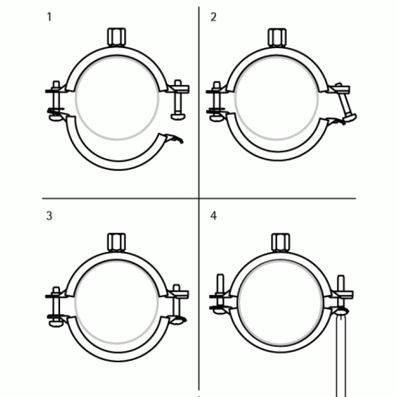 Walraven Хомуты с вкладышем KSB2 M8/10 D 31-35 мм 3396035