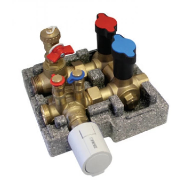 HERZ Узел подключения фанкойлов Compact Connect 4 DN 25. с стандартным теплоизоляционным кожухом 1460058