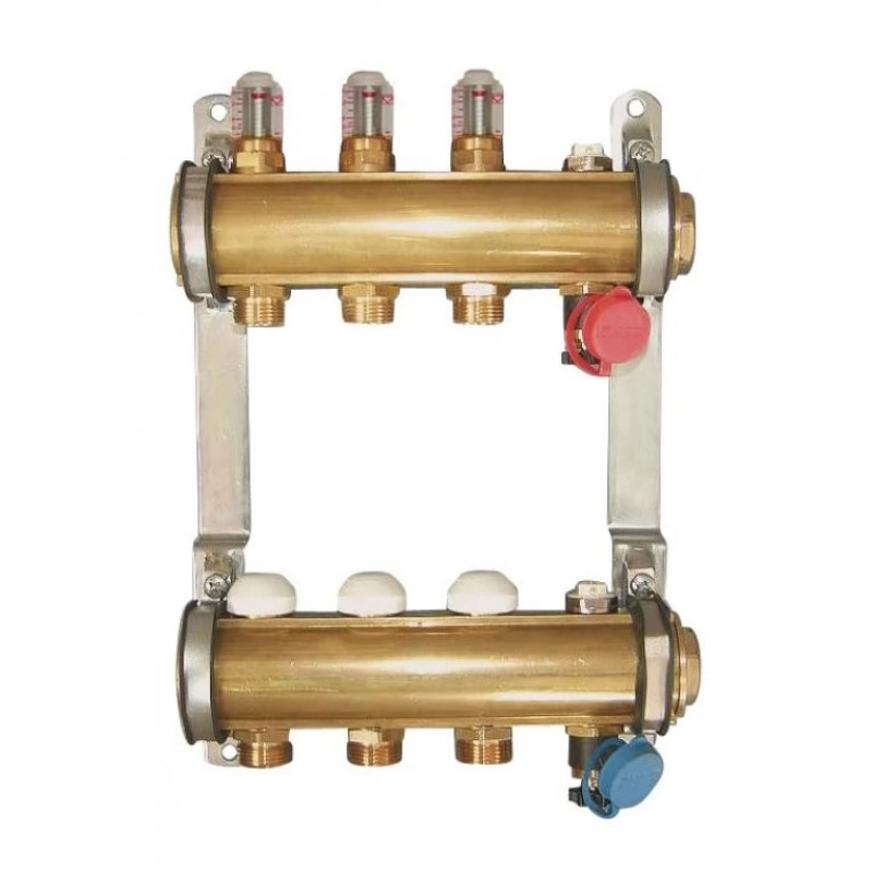 Комплект штанговых распределителей DN 32 (5/4") с расходомерами 6 л/мин и термостатическими кран-буксами.(10 отводов) 1853150 Herz