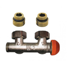 HERZ Узел нижнего подключения -3000 TS, с встроенным термостатическим клапаном, Rp 3/4"х1/2", угловой 1369491