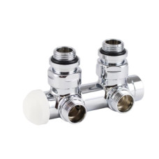 HERZ Узел подключения "De Luxe", TS-Esk, для 1-х трубных систем, цвет белый S379144