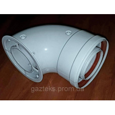 ROCTERM Угол 90 градусов фланцевый для котлов 60/100мм (1670408310)