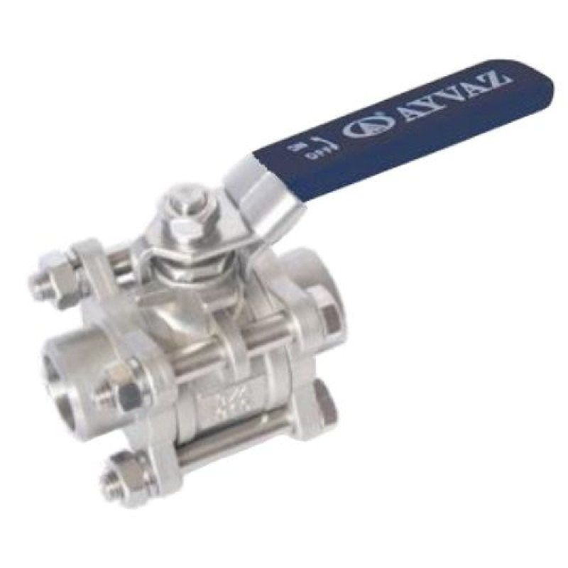 Ayvaz Кран кульовий нержавіючий V-3TB Ду 80 (V3TB080)