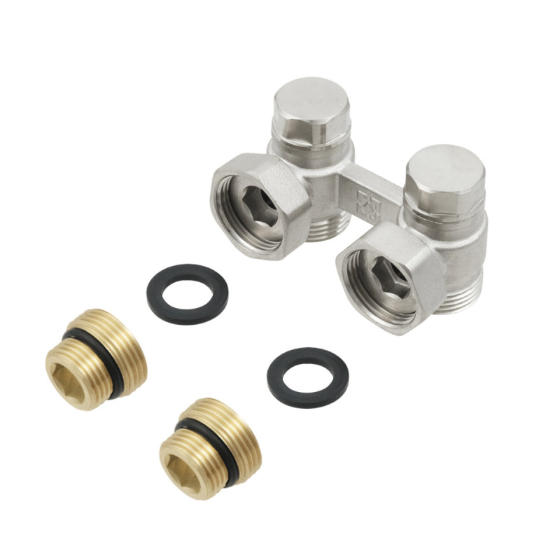 Raftec Узел нижнего подключения радиатора угловой 1/2"х3/4" HRKA11