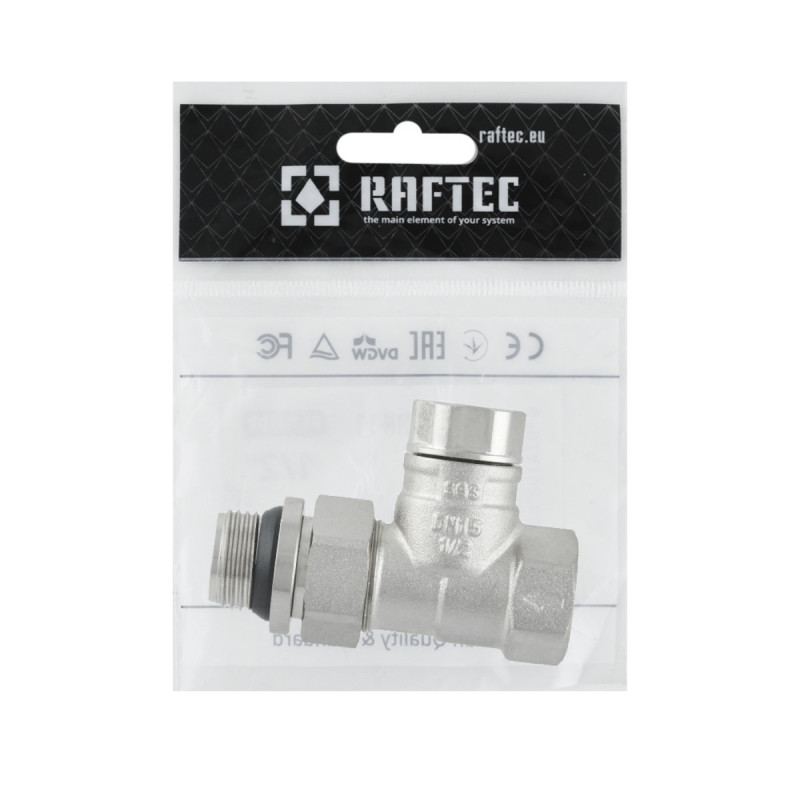 Raftec Клапан запорный прямой 1/2"х1/2" (обратка) (PNRK 11)