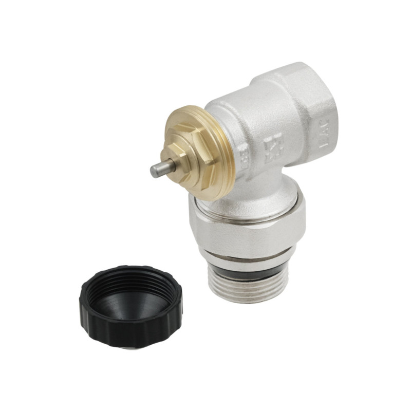 Raftec Кран под термоголовку угловой с антитечкой 3/4" KPT 21