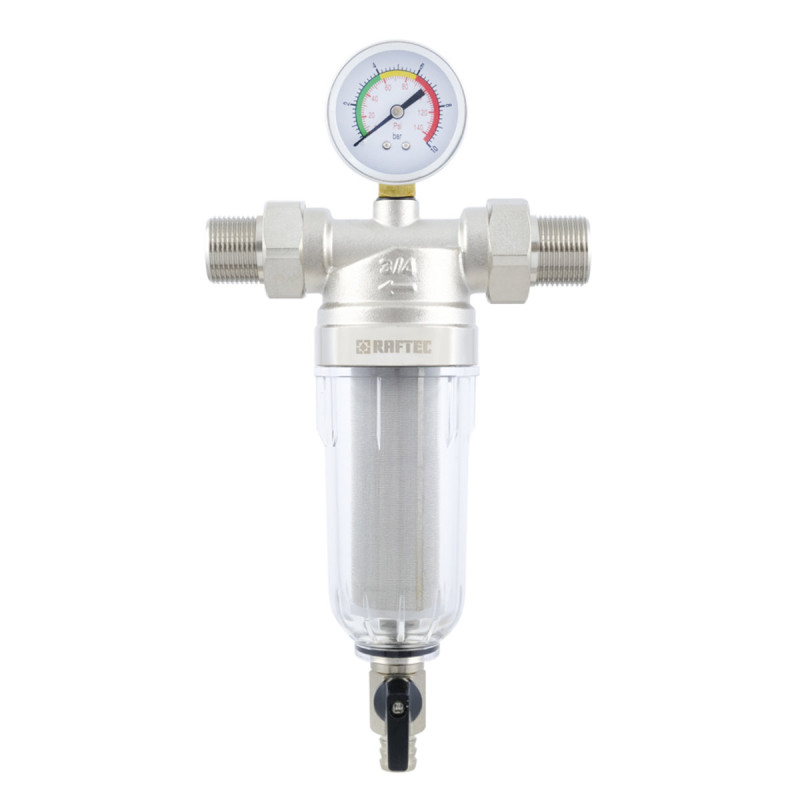 Raftec Самопромывочный фильтр с манометром 3/4" RMCF02