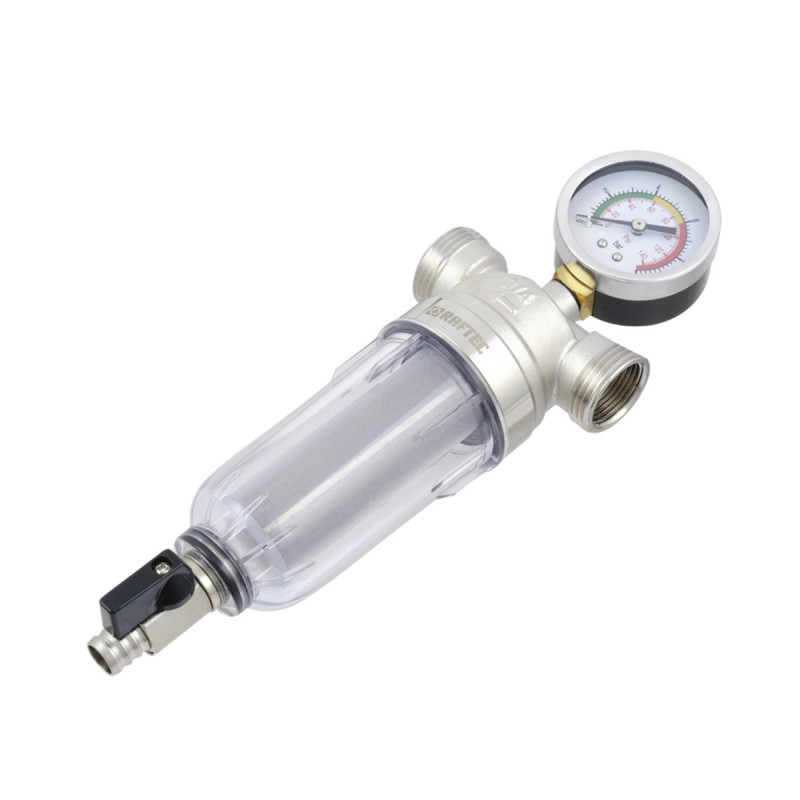 Raftec Самопромывочный фильтр с манометром 3/4" RMCF02