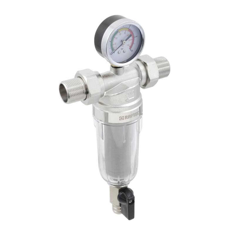Raftec Самопромывочный фильтр с манометром 3/4" RMCF02