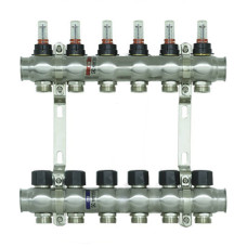 Коллектор с расходомерами Raftec STEEL 1"х6 RC03-06