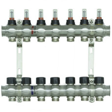 Коллектор с расходомерами Raftec STEEL 1"х7 RC03-07