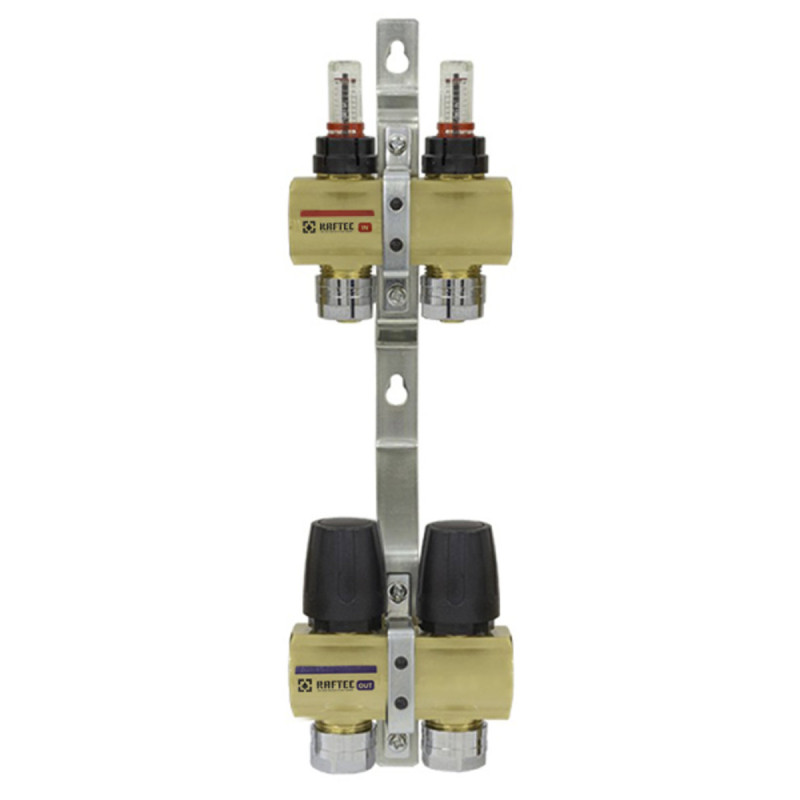 Коллектор с расходомерами Raftec GOLD 1"х2 LCR-1.2