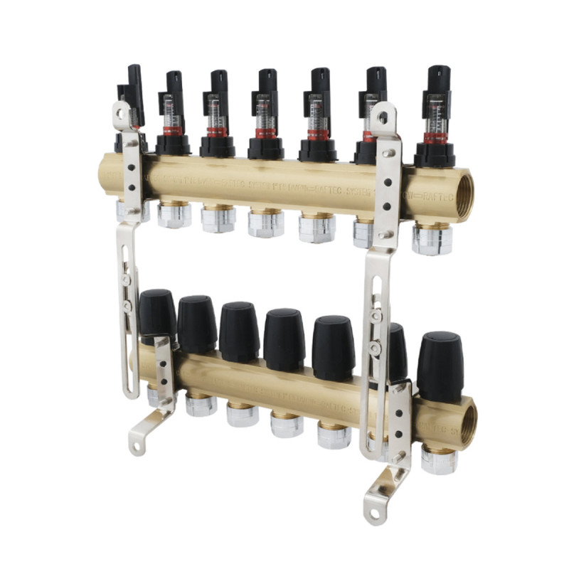Коллектор с расходомерами Raftec GOLD 1"х7 LCR-1.7