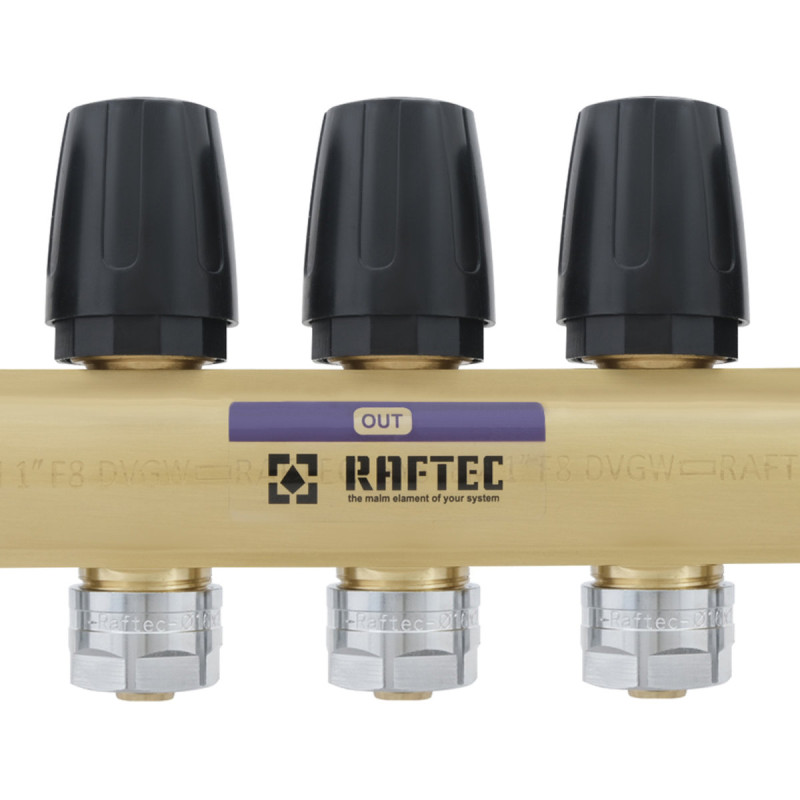 Коллектор с расходомерами Raftec GOLD 1"х8 LCR-1.8