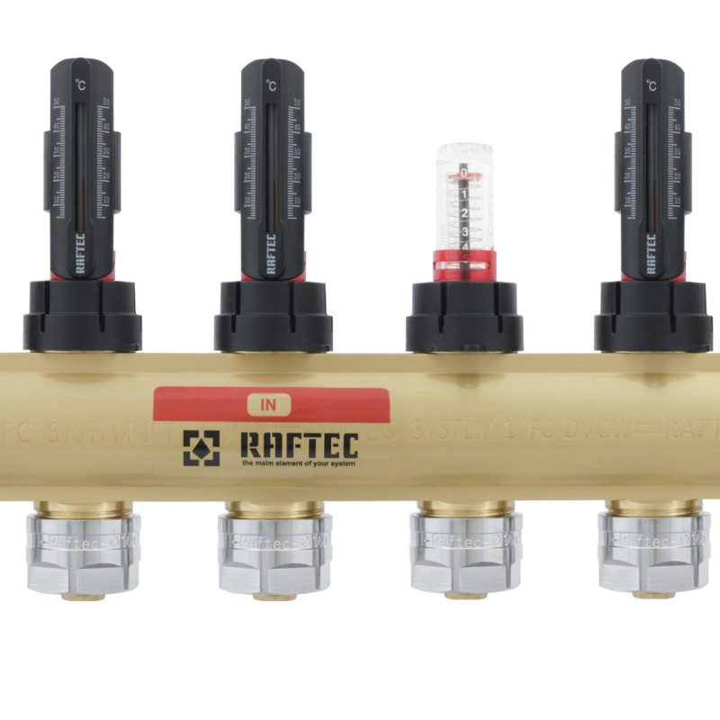 Коллектор с расходомерами Raftec GOLD 1"х9 LCR-1.9