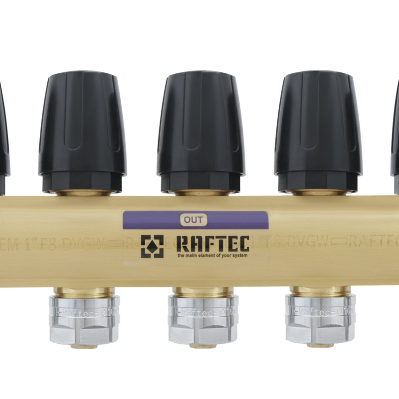 Коллектор с расходомерами Raftec GOLD 1"х9 LCR-1.9