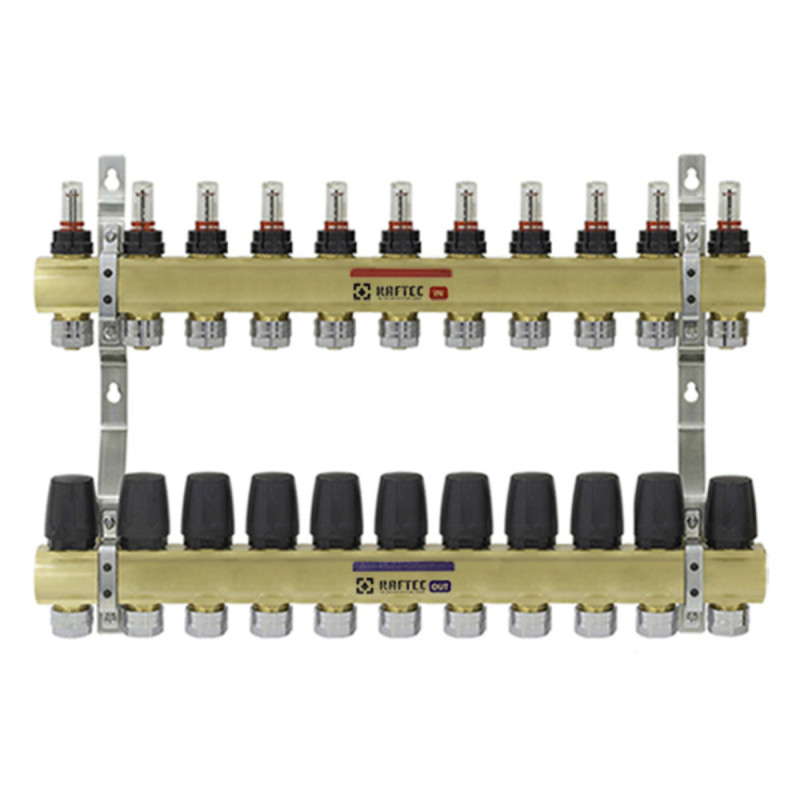 Коллектор с расходомерами Raftec GOLD 1"х11 LCR-1.11