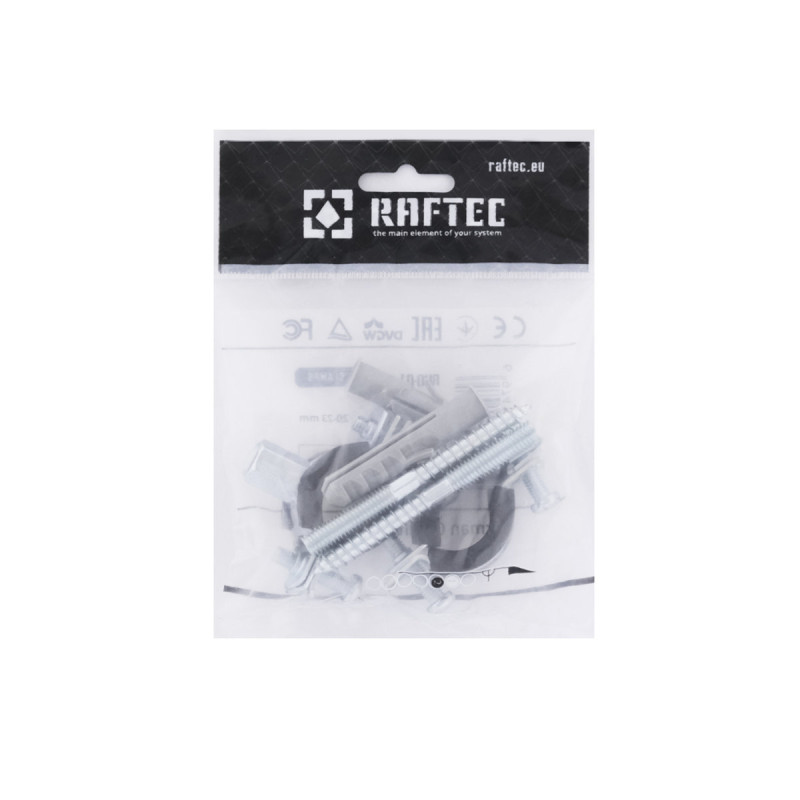 Raftec Хомут трубный (гайка (М8+10)+шуруп) 1/2" (20-23) RHO-2023