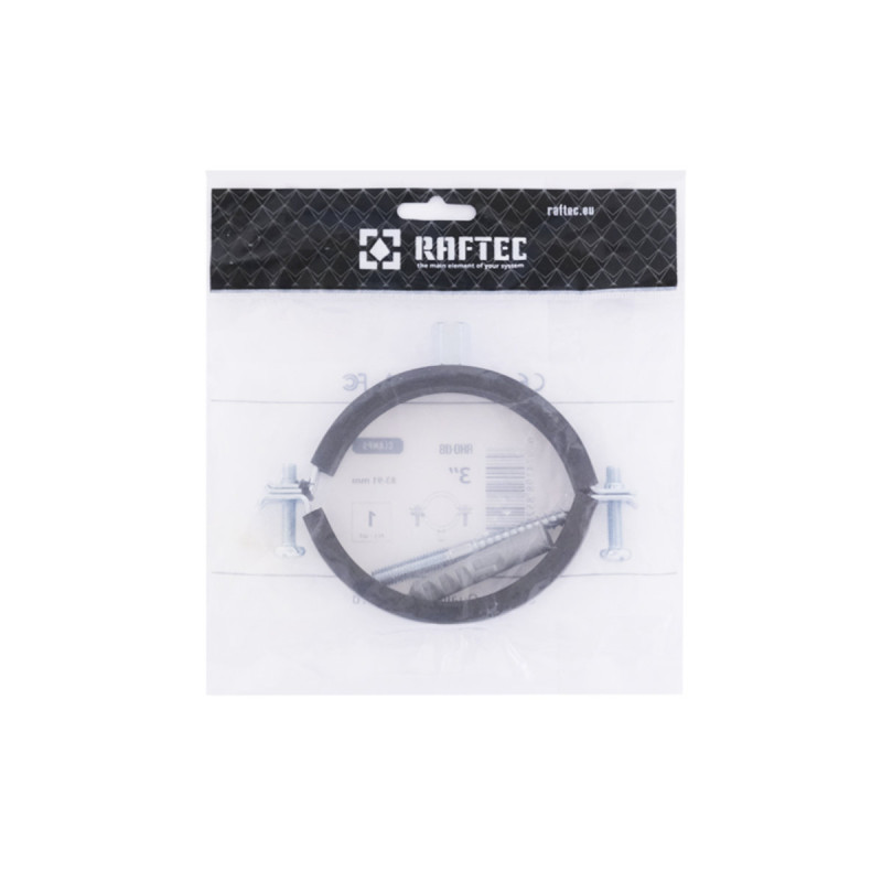 Raftec Хомут трубный (гайка (М8+10)+шуруп) 3" (83-91) RHO-8391