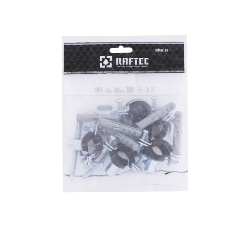 Raftec Хомут трубный (гайка М8+шуруп) 3/8" (15-19) RHO-1519