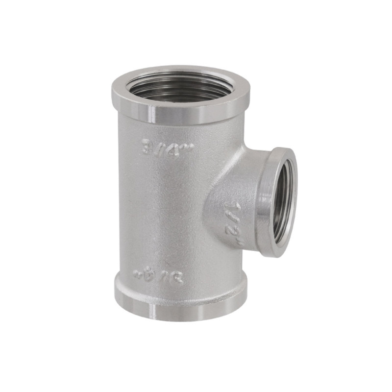 Raftec Тройник 3/4x1/2x3/4" ВВВ никель