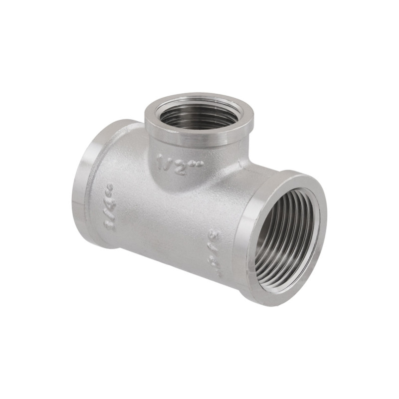 Raftec Тройник 3/4x1/2x3/4" ВВВ никель