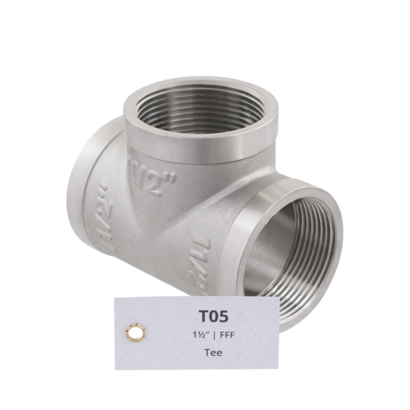 Raftec Тройник 1 1/2" ВВВ никель