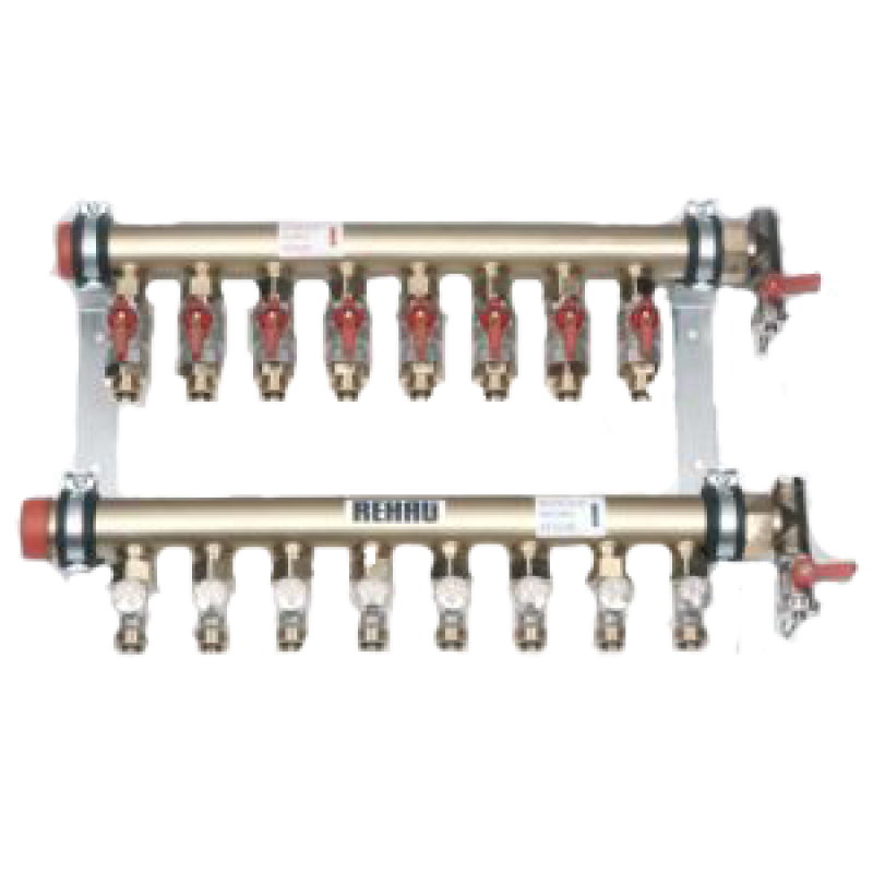 Індустр. розпод коллектор REHAU 1 1/2 12 HKR,для підключ. труб 17х2 и 20х2 (248860001)