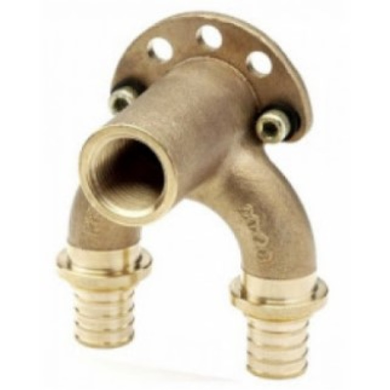 REHAU Кутник RAUTITAN настінний(двійний) короткий 25/25-Rp1/2 (RX+) (456421001)