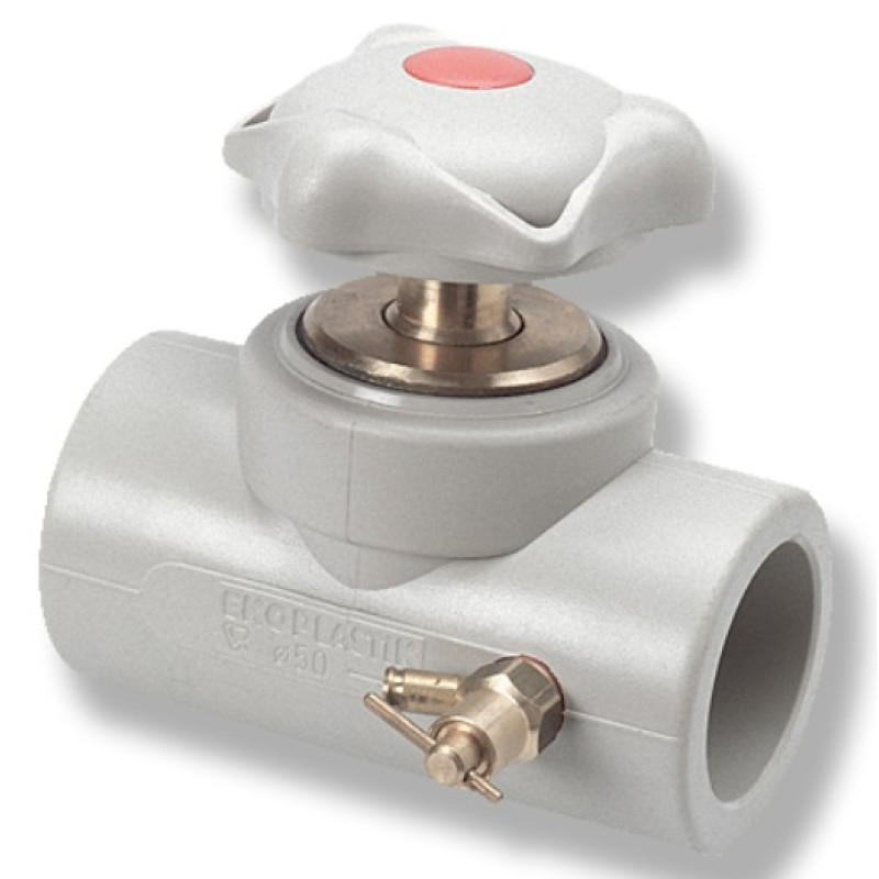 Wavin Вентиль прохідний з випускним клапаном (лівий) 50мм (SVEV050LXX)