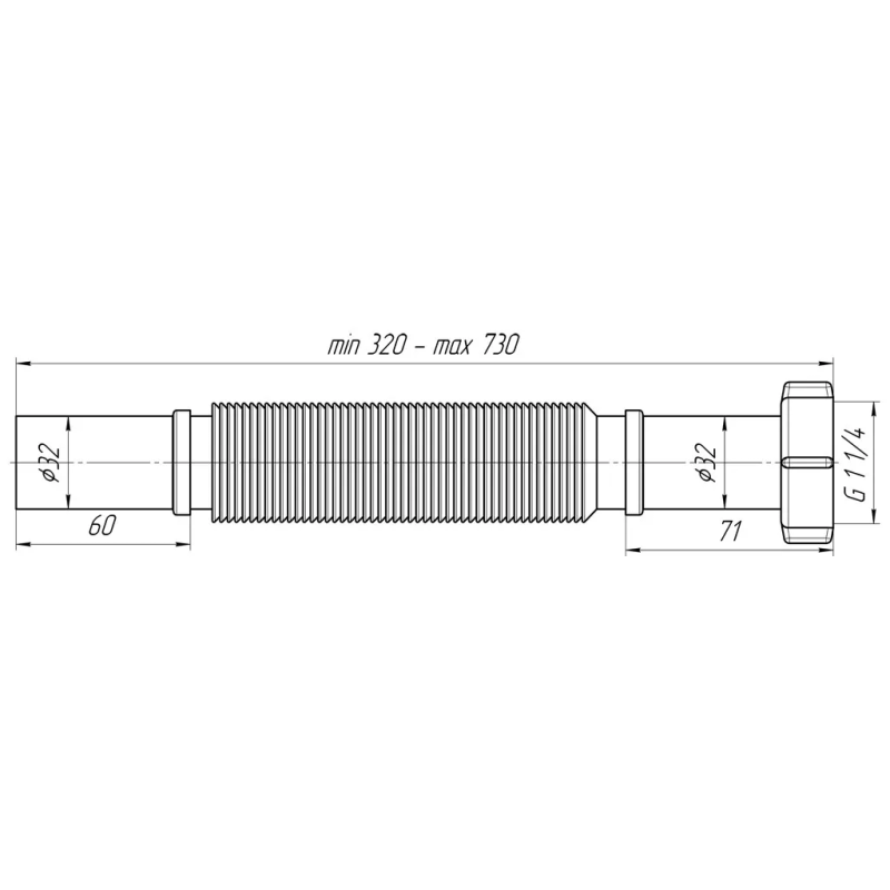 ANI-plast Гнучка труба K203 1 1/4" х 32 (320-730 мм)