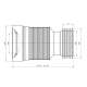 ANI-plast Подовжувач гнучкий для унітазу K828R випуск Ø110 мм (230-530 мм)