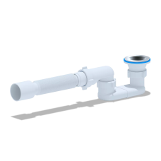 ANI-plast Сифон для душового піддону E016 плоский 1 1/2" з гнучкою трубою 40/50 - 375 мм