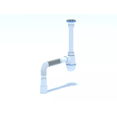 ANI-plast Сифон для мийки C1015, 1 1/4" x 40 з гнучкою трубою 40 x 40/50