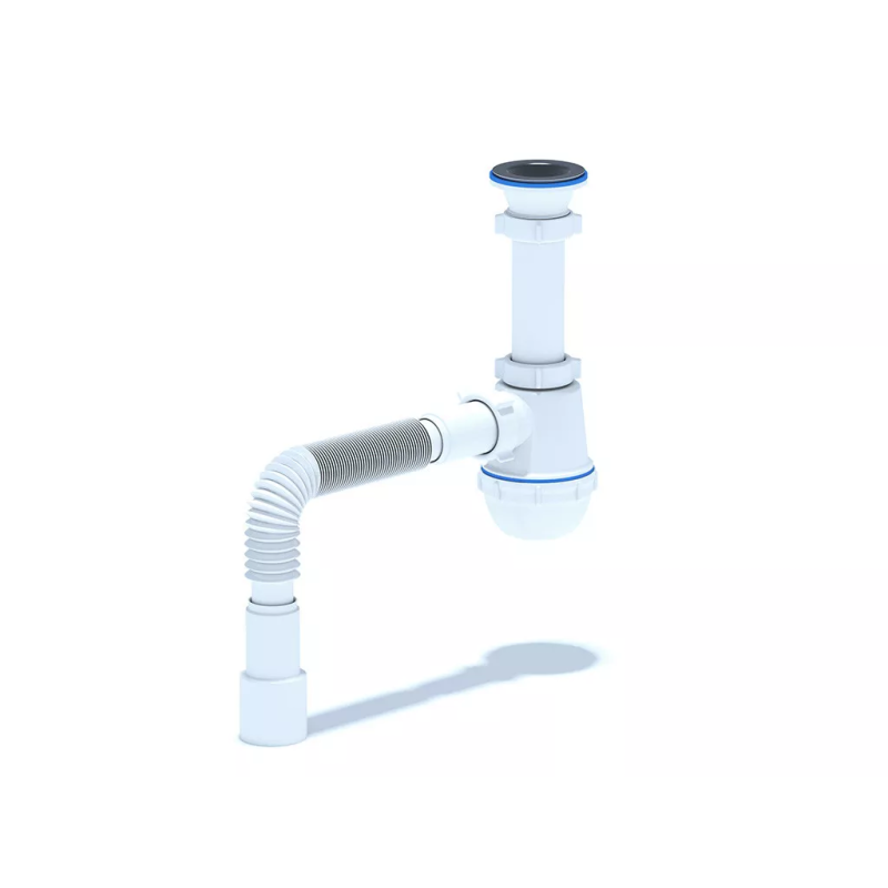 ANI-plast Сифон для кухонної мийки A0115, 1 1/2" x 40 з гнучкою трубою 40 x 40/50