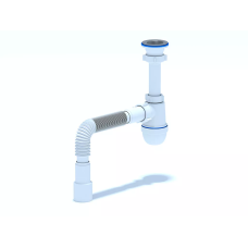 ANI-plast Сифон для мийки C0115, 1 1/2" х 40 з гнучкою трубою 40 x 40/50