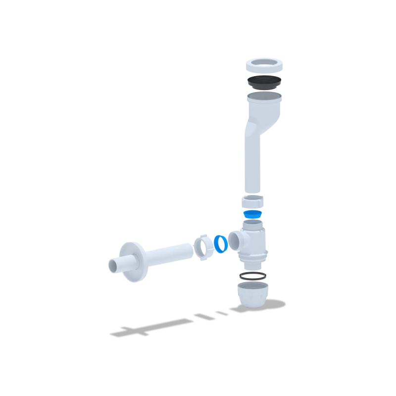 ANI-plast Сифон для пісуару U1003 з виходом на 32 мм, із прямою трубою 32 мм