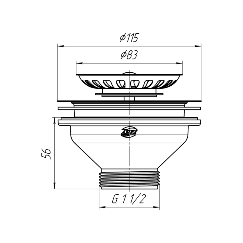 ANI-plast М250 Випуск 115 мм із нерж. сіткою 1 1/2 "(еліт)