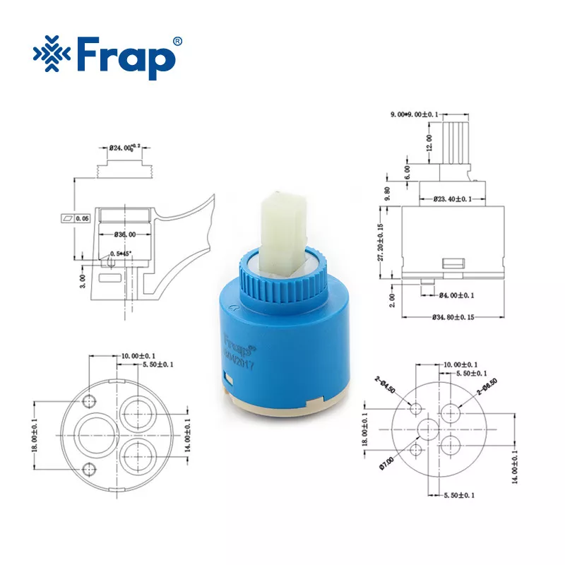 Frap Картридж F51-3 пластиковий шток, 35 мм