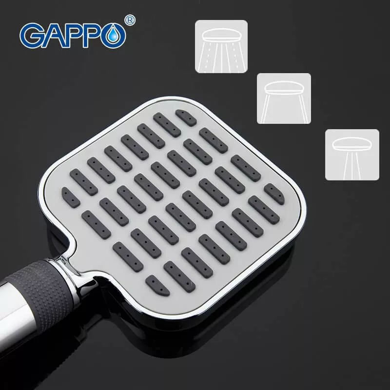 GAPPO Душова лійка G08, 3-режима, хром