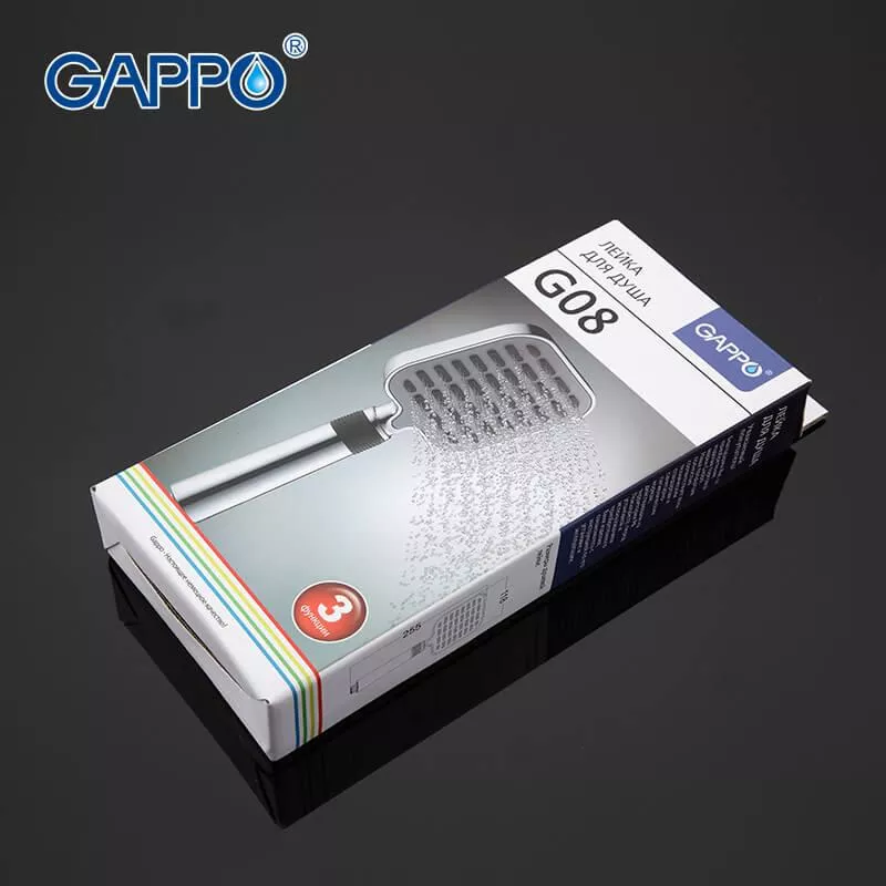 GAPPO Душова лійка G08, 3-режима, хром